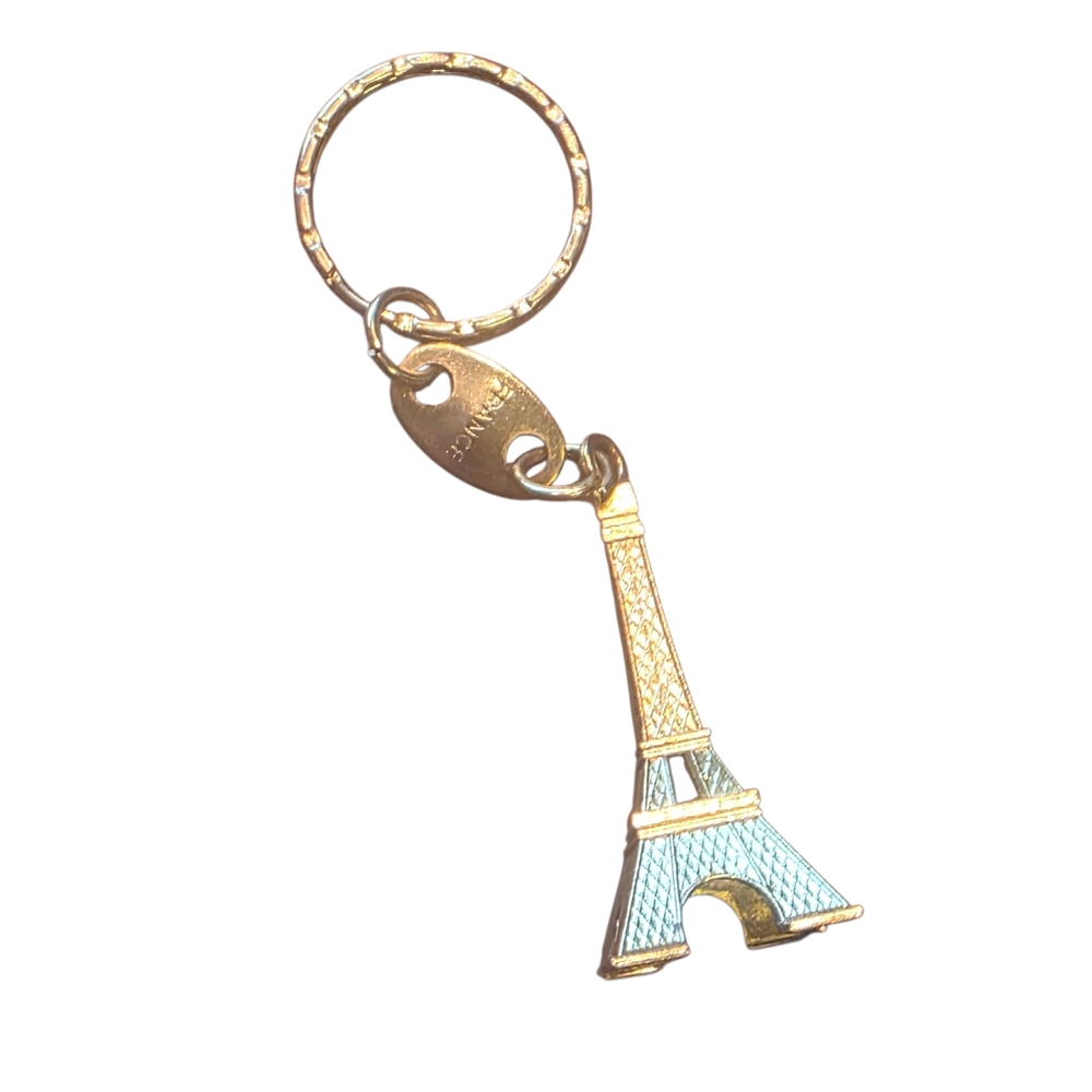 Gold Eiffel Tower Keychain